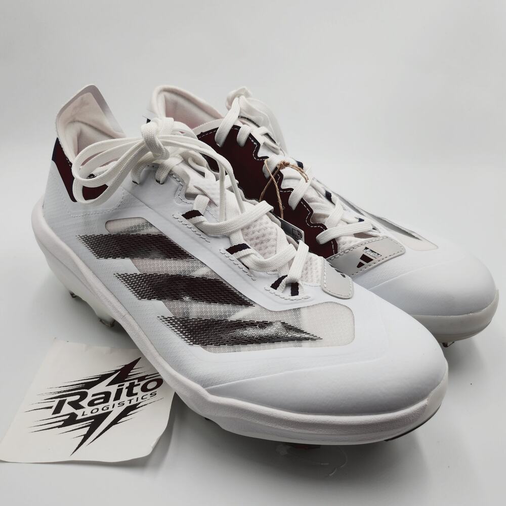 Mens Size 8 Adidas Baseball Cleats Adizero Impact TPU Cloud White Black IH3461